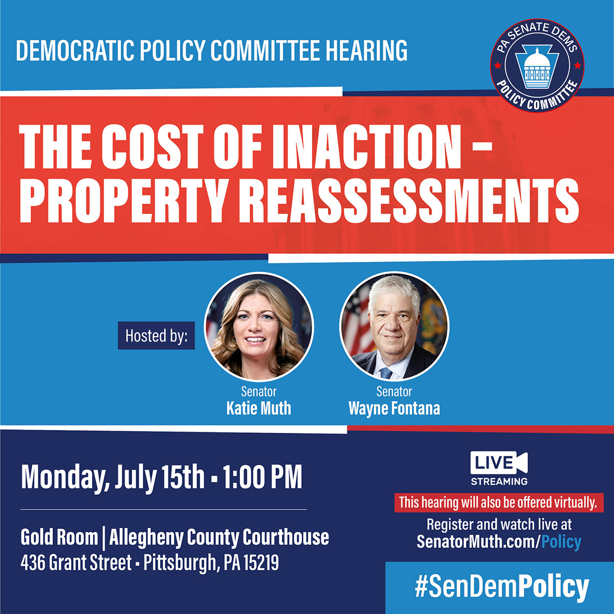 Policy Hearing: The Cost of Inaction – Property Reassessments